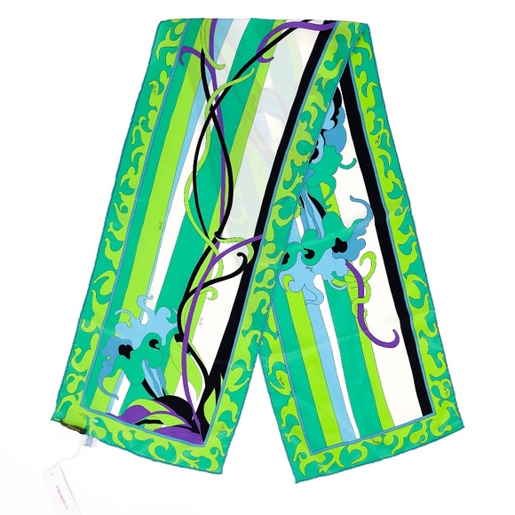 NWT Emilio Pucci Sheer Silk Scarf - Picture 1 of 3